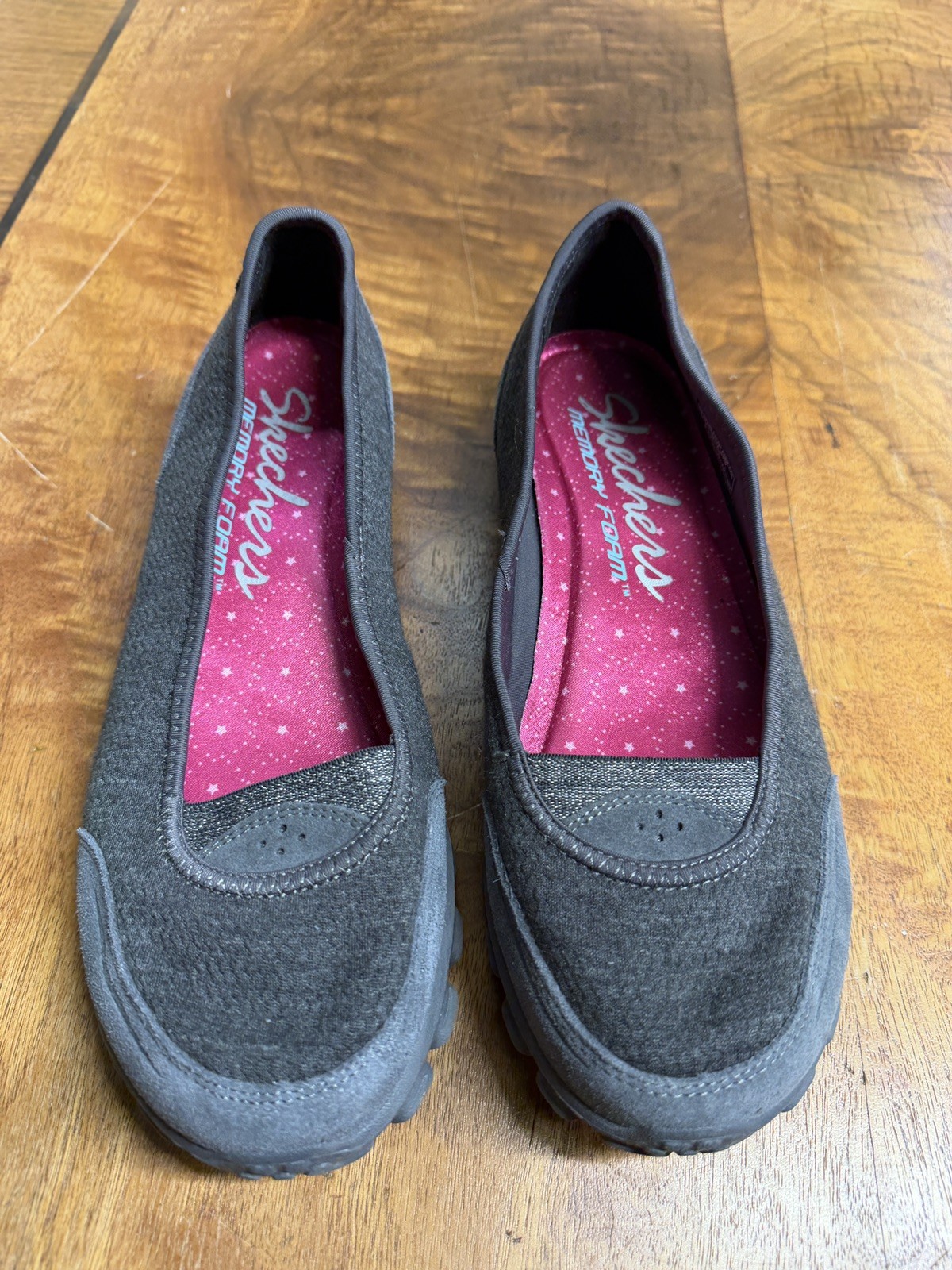 Skechers Women’s 85 Gray EZ Flex Chasing Dreams Memory Foam 22785 Shoes Flat