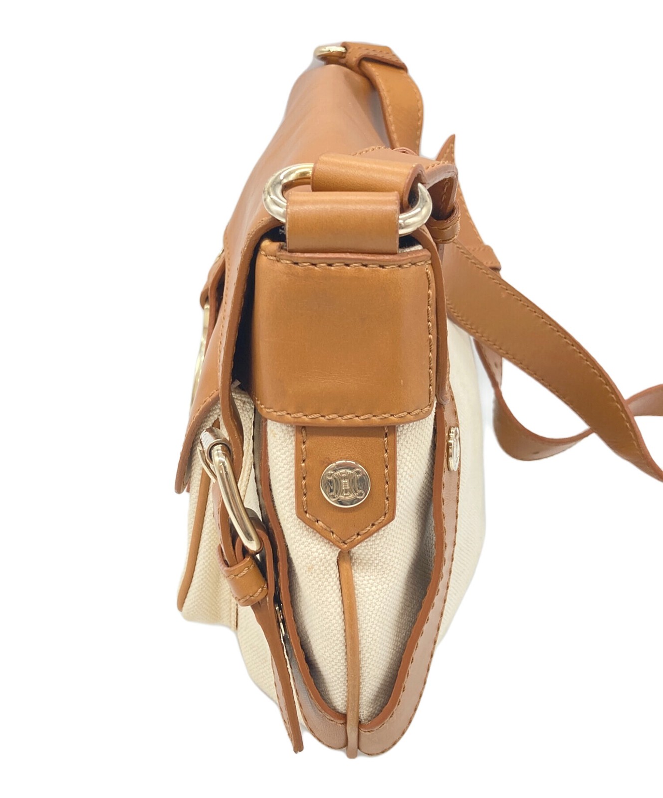 Celine Horse-drawn Carriage Hardware Shoulder Bag Old Made in Italy #TFB5398