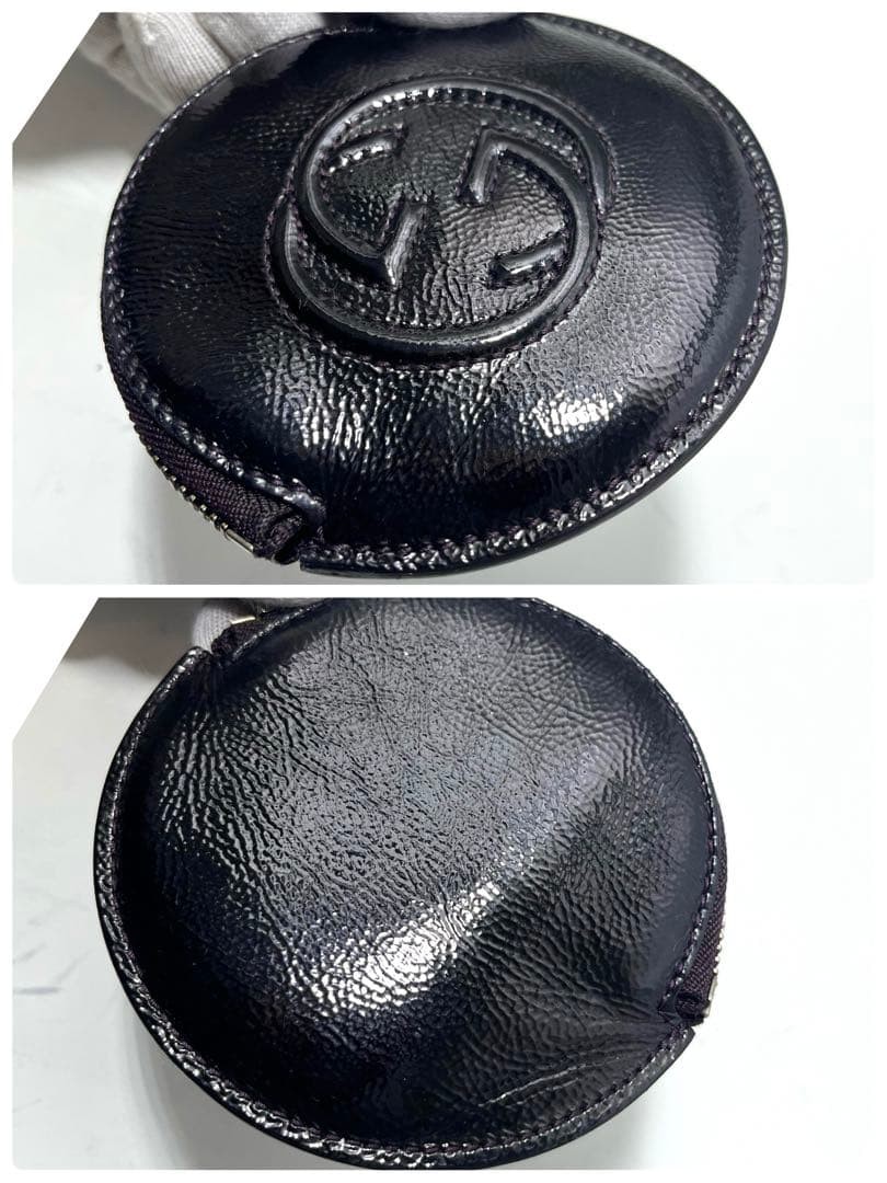 GUCCI Coin Case SOHO Leather Round Card Case Fringe
