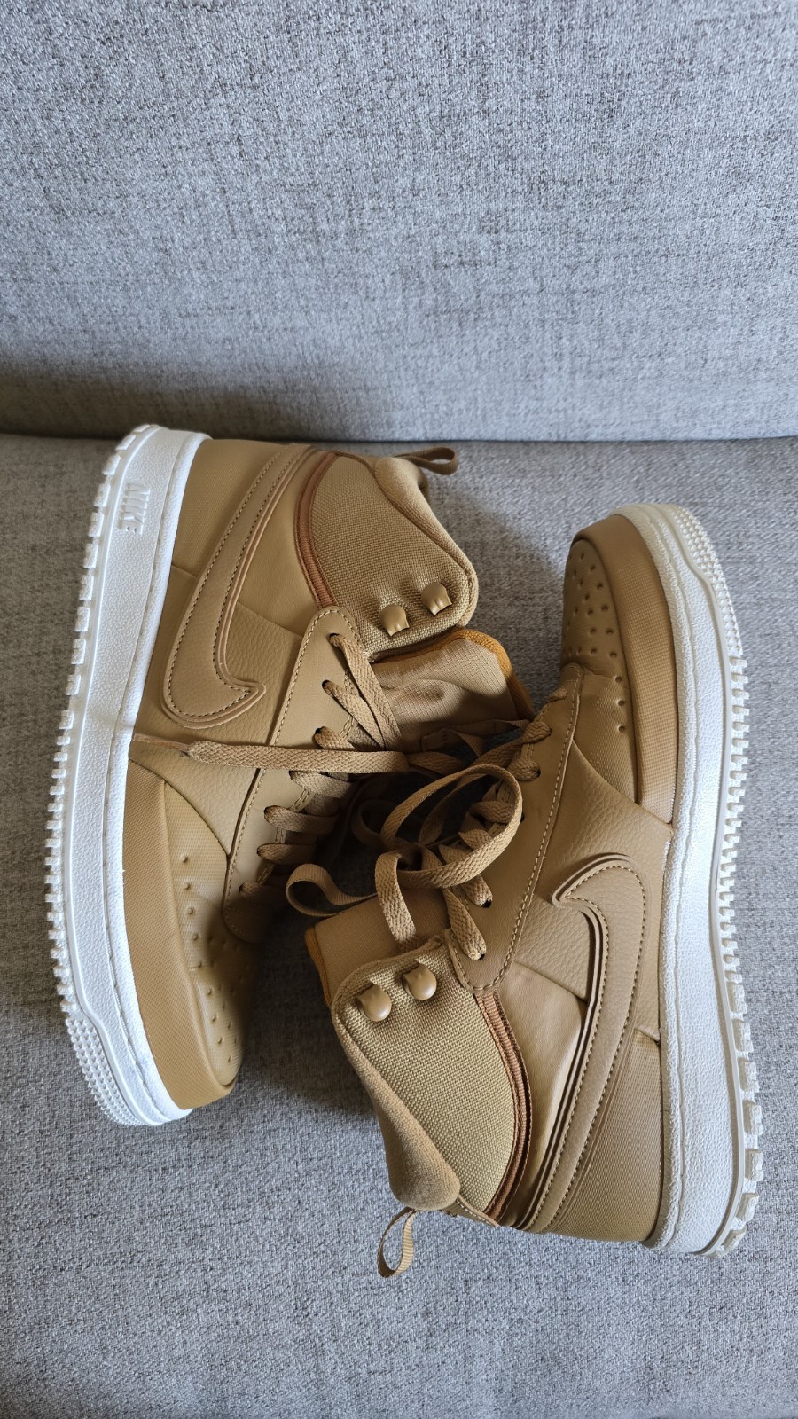 Nike Court Vision Mid Winter Men’s Shoes Size 9.5 Eletal Gold Tan DR7882-700