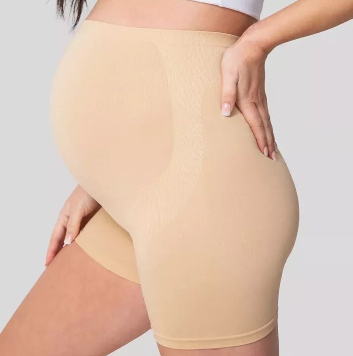 Womens Belly Bandit Basics Maternity Support Shorts – Nude Size Large