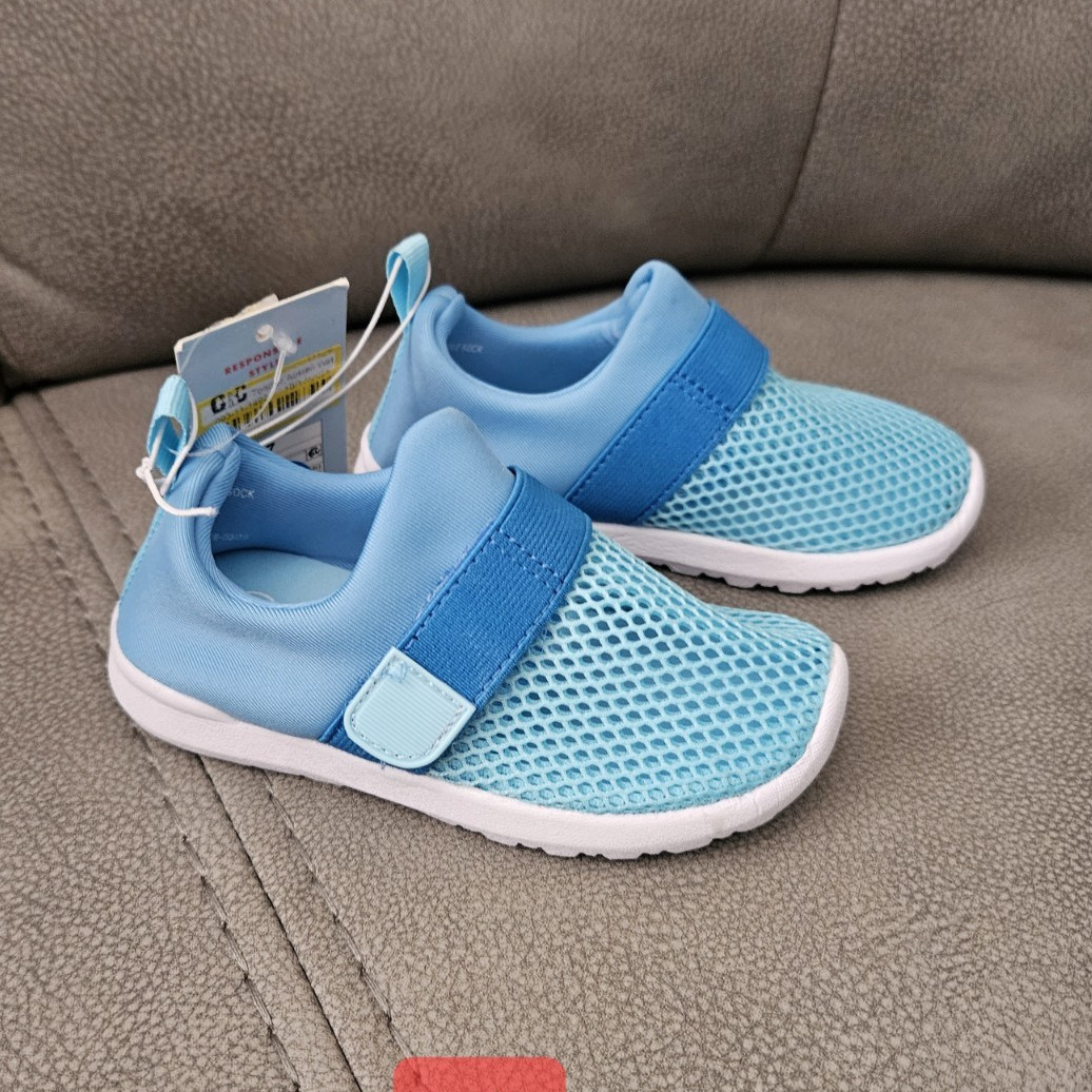 Blue Solid Mesh Slip-On Casual Shoes Strap Breathable Synthetic Unisex 7C