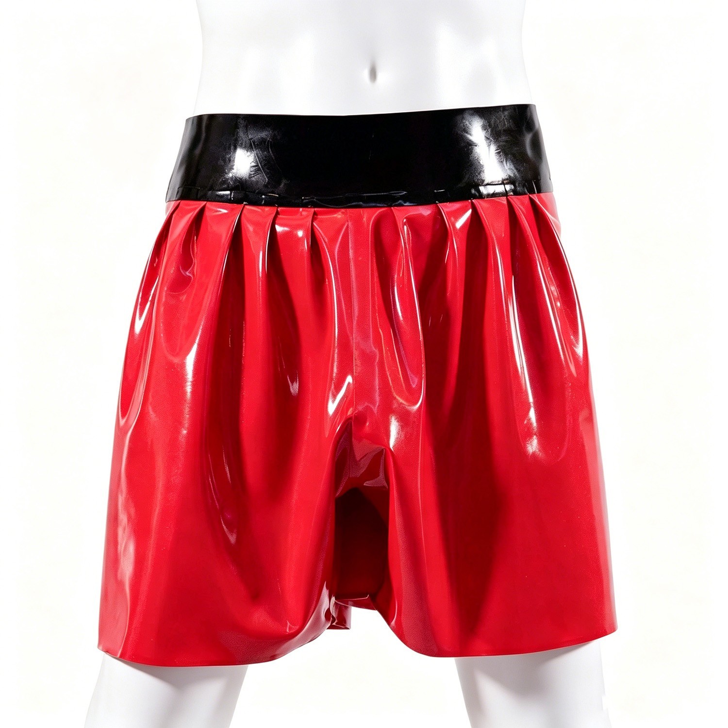 Mens Sports Latex Shorts Loose Fitting Rubber Boxer Clubwear 0.4mm