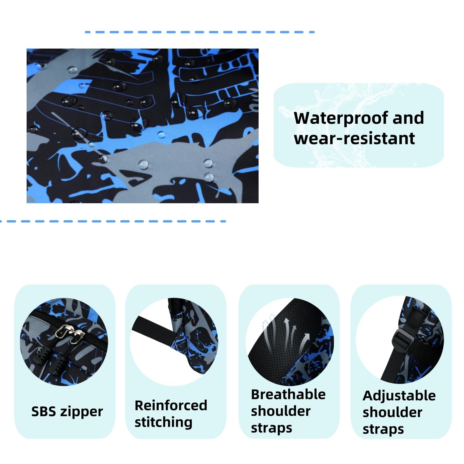 Boys School Backpack Kids Bookbag Elementary Middle Durable Waterproof Bag
