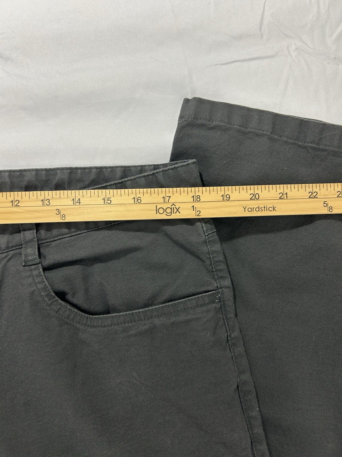 The North Face Mens Jeans 36×30 Regular Fit Straight Charcoal Gray Wash Logo