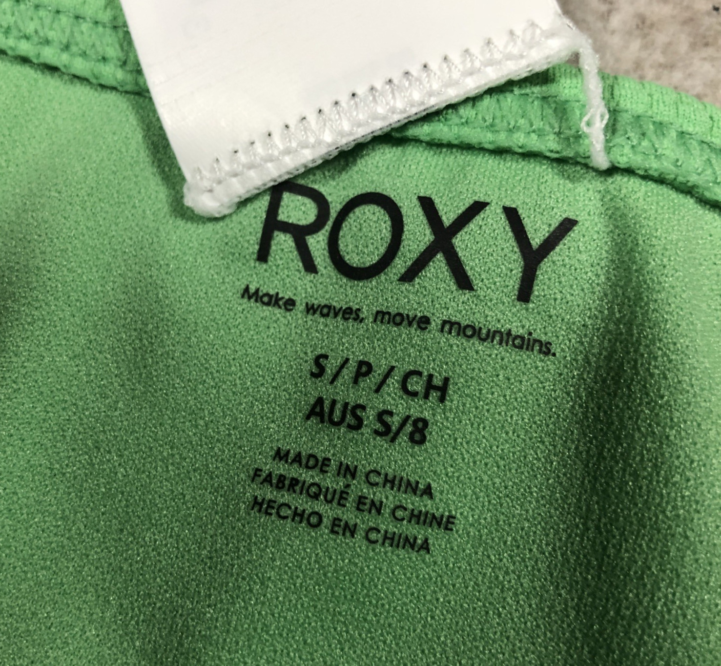 ROXY Color Jam Bikini Set Small UK 8 Absinthe Green 34A 32B 30C 2-Piece Swimwear
