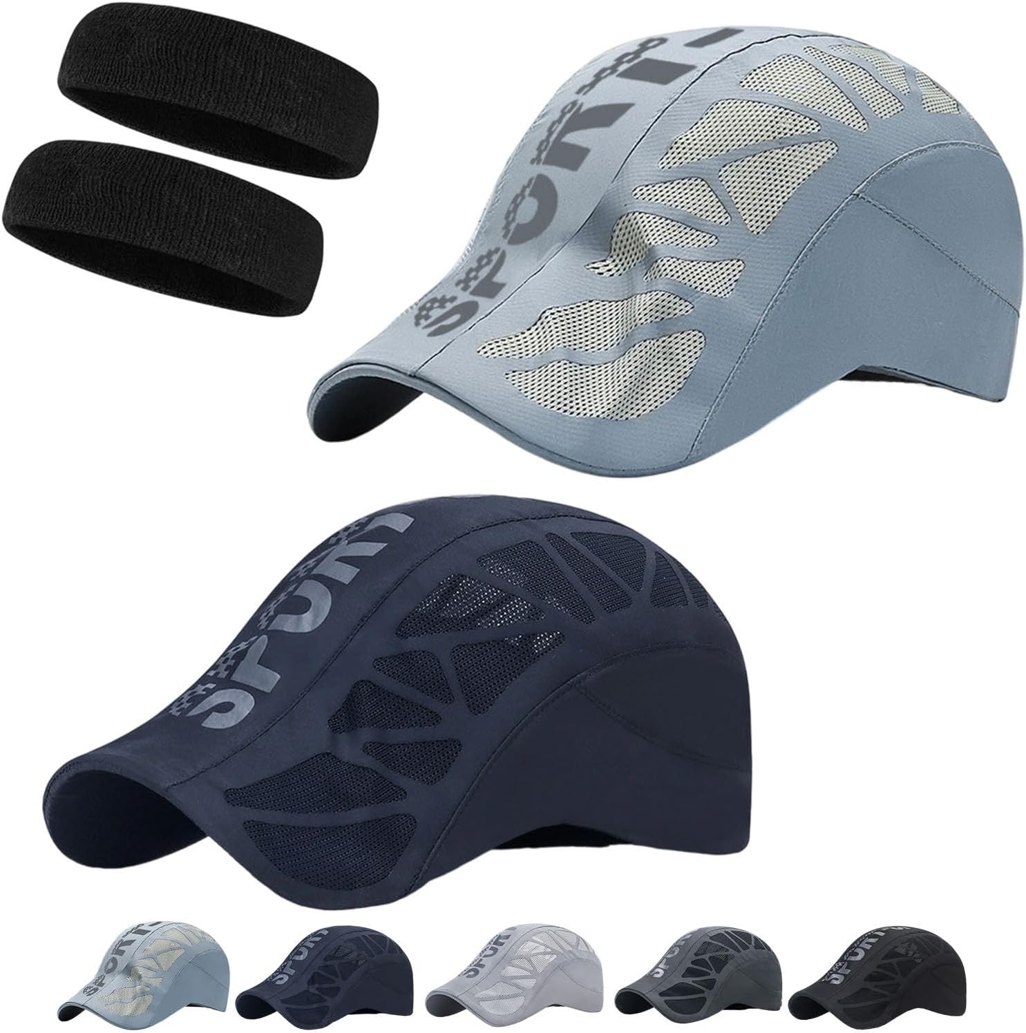 Men’s Outdoor Sport CapTennis Cycling Baseball Cap Breathable Quick Dry Mesh Hat