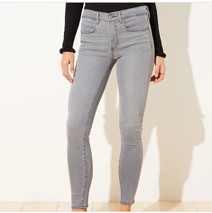 Ann Taylor Loft Cozy Denim Leggings in Washed Black Wash Size 31 Reg $ 79.50