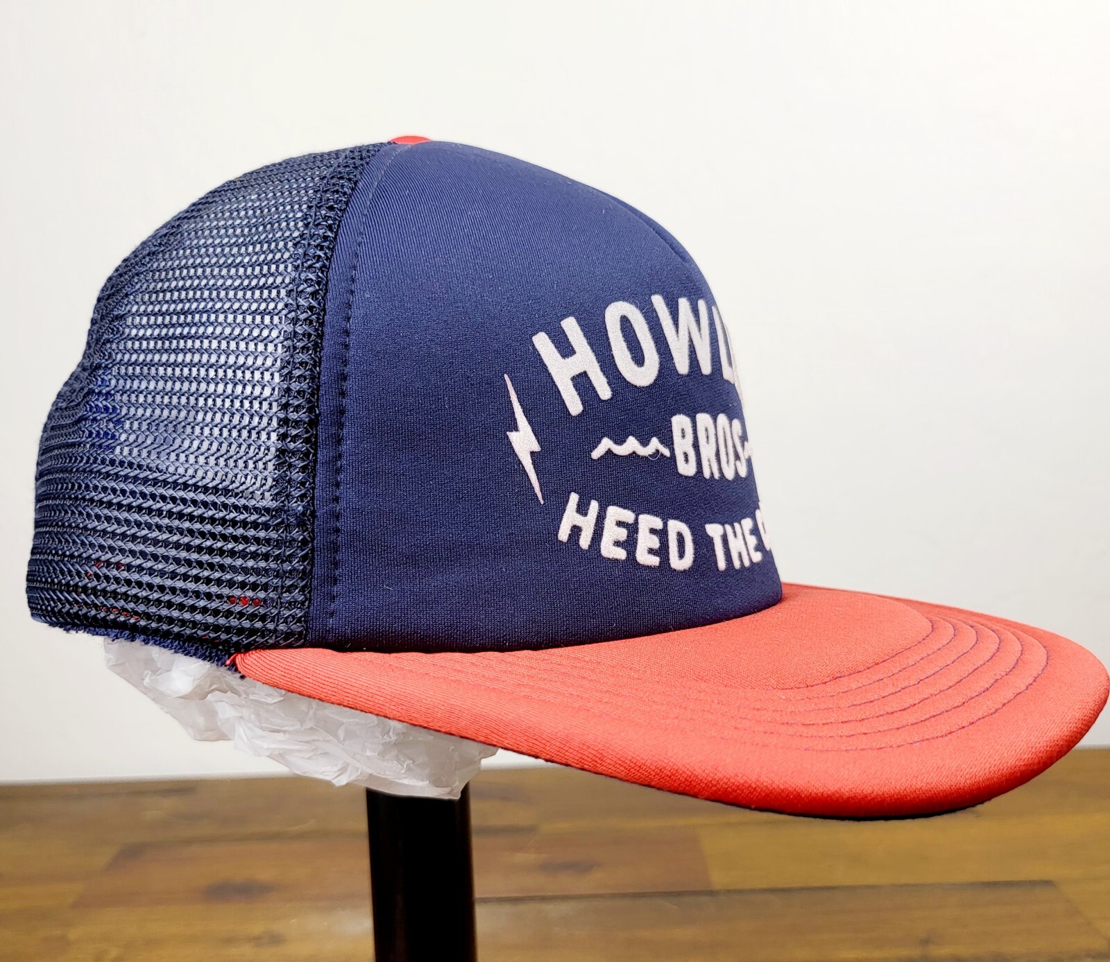 Howler Bros Mesh Foam Polyester SnapBack Hat Heed The Call Blue Wide Brim Cap