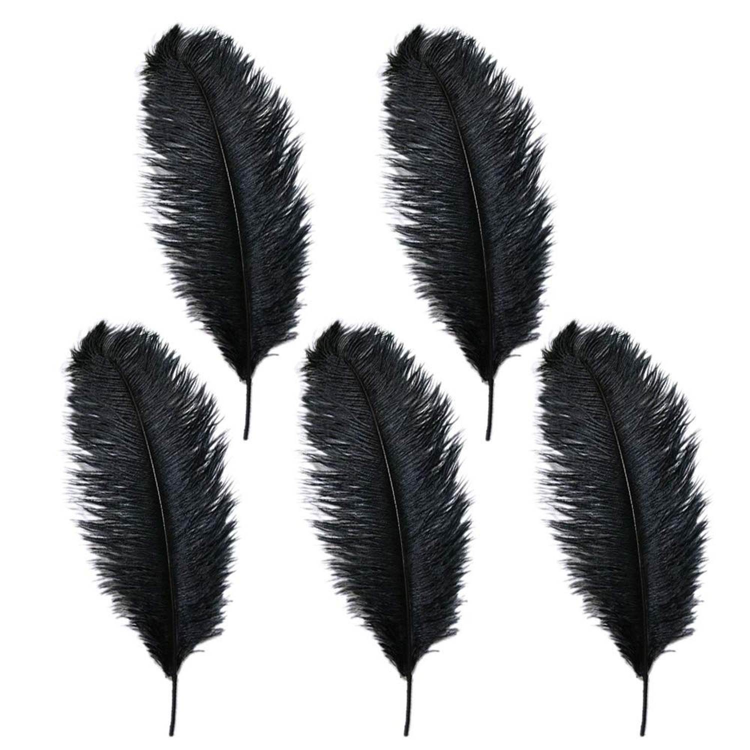 Rgontar 10-12 inches Black Ostrich Feather,Large Natural Ostrich,Plumas para …