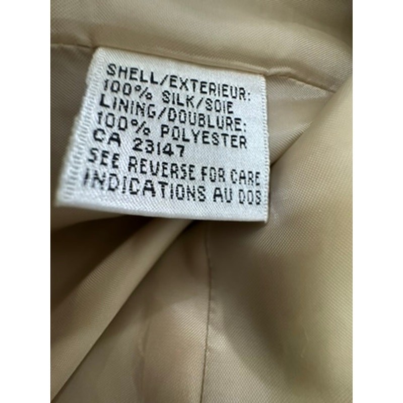 “TALBOTS” 100% Silk Button Up Minimalist Safari Blazer No Size SEE MEASUREMENTS
