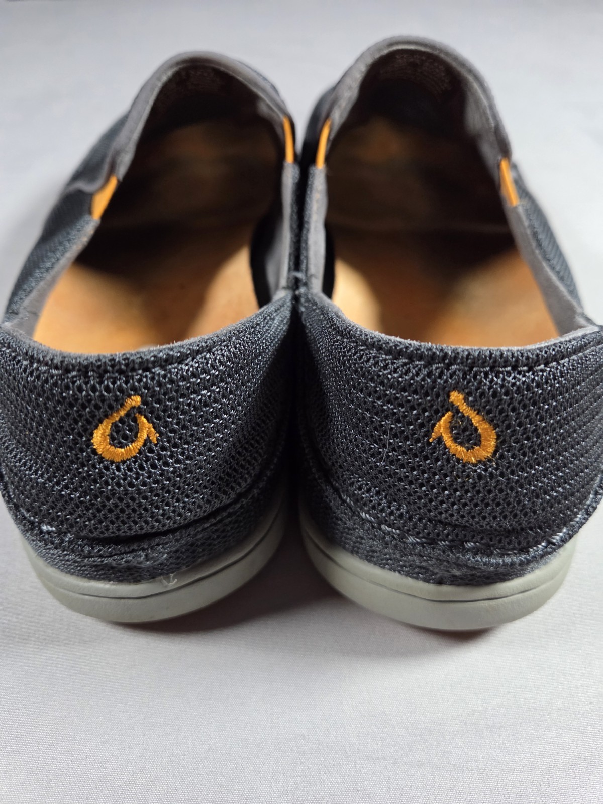OLUKAI Nohea Mesh Men’s Slip On Sneakers Lightweight Shoes Grey Size 7