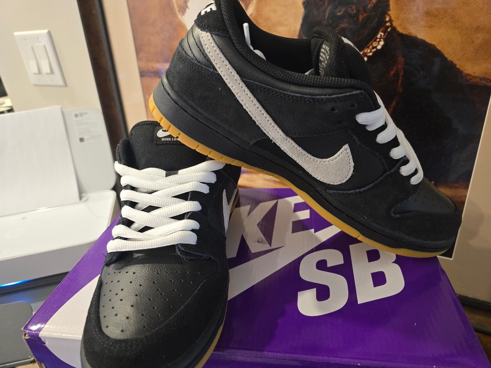 Nike Dunk Low Pro SB Black White Gum Men’s HF3704-003 Men’s Size 10 US NEW