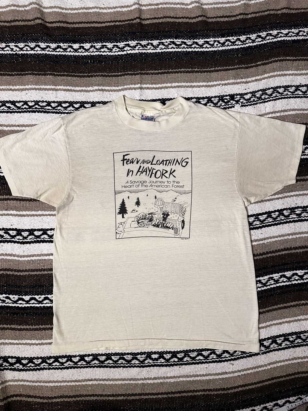 Vintage 1980s Fear and Loathing California Parody T-Shirt Ralph Steadman Large