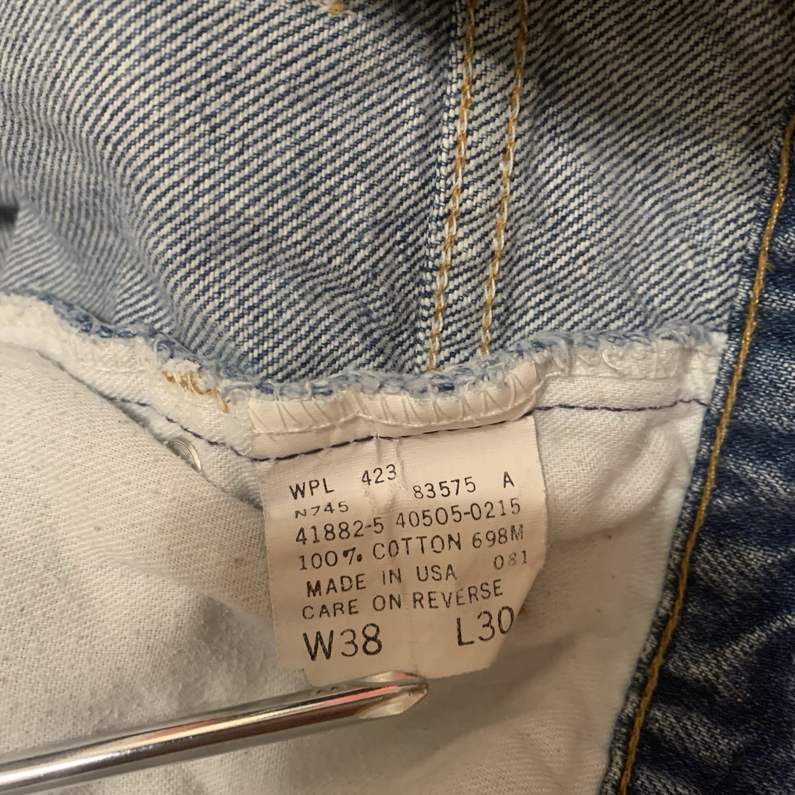 Vtg Levis Orange Tab 505 Men’s 36×30 Regular Fit Blue Jeans Made In USA