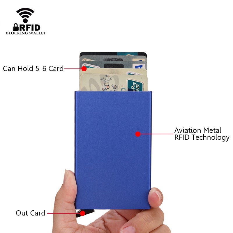 Mens RFID Blocking Slim Money Clip Carbon Fiber Wallet ID Credit Card Holder New