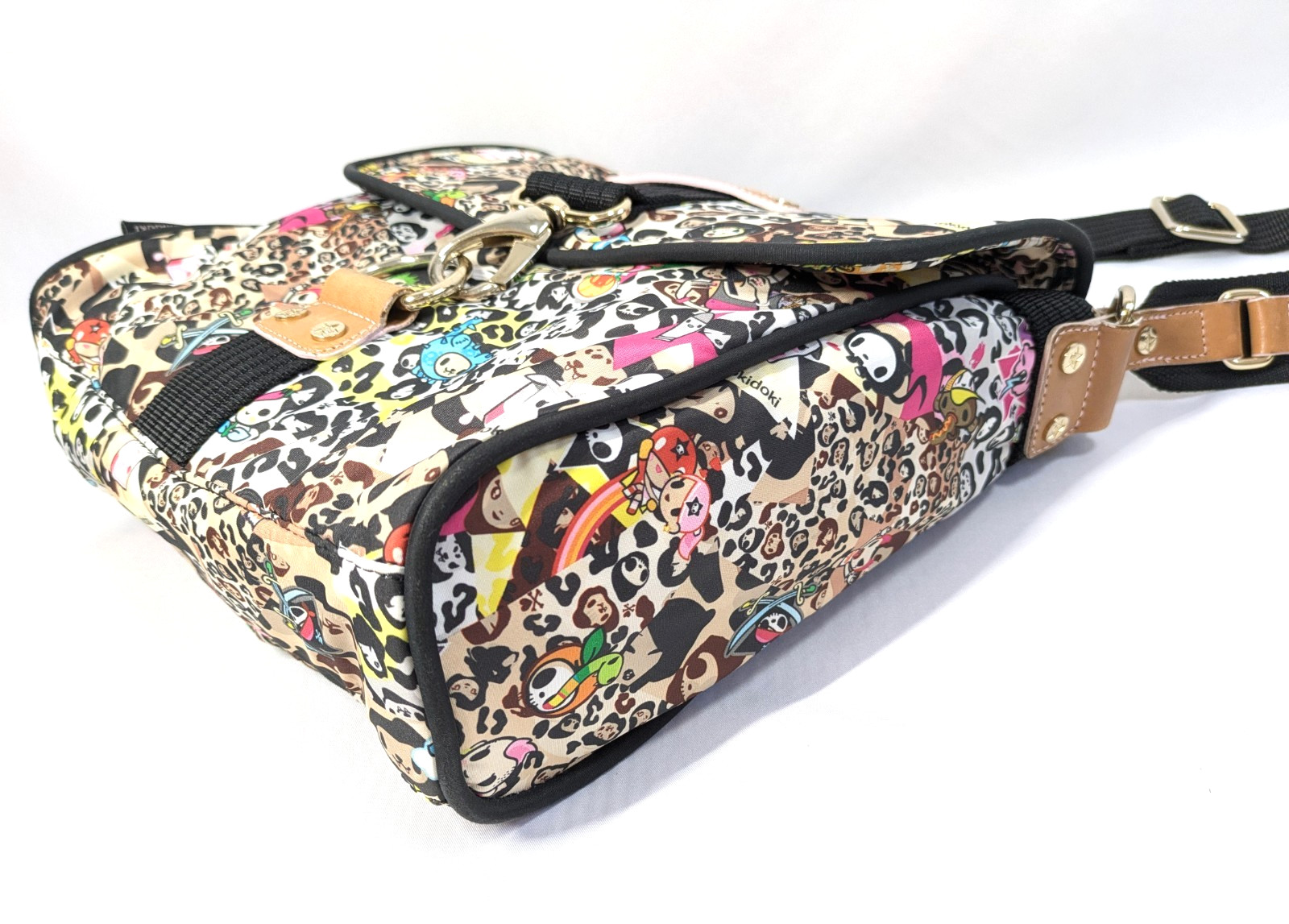 Rare tokidoki Shoulder bag Leopard w/Charm Adios 10 × 10 in Kawaii Excellent