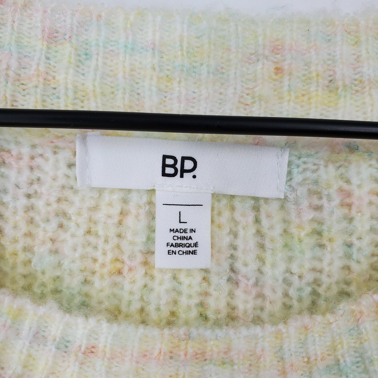 BP Nordstrom Rainbow Marl Sweater in Ivory With Poly Rainbow Size Large NWOT