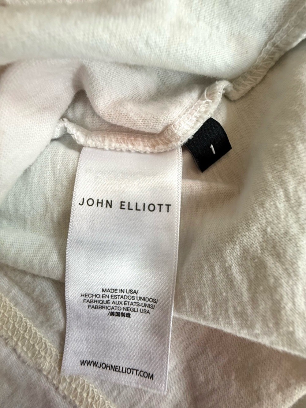 John Elliott Pastel Tie Dye T Shirt Dress Tie Waist Pink White Size S