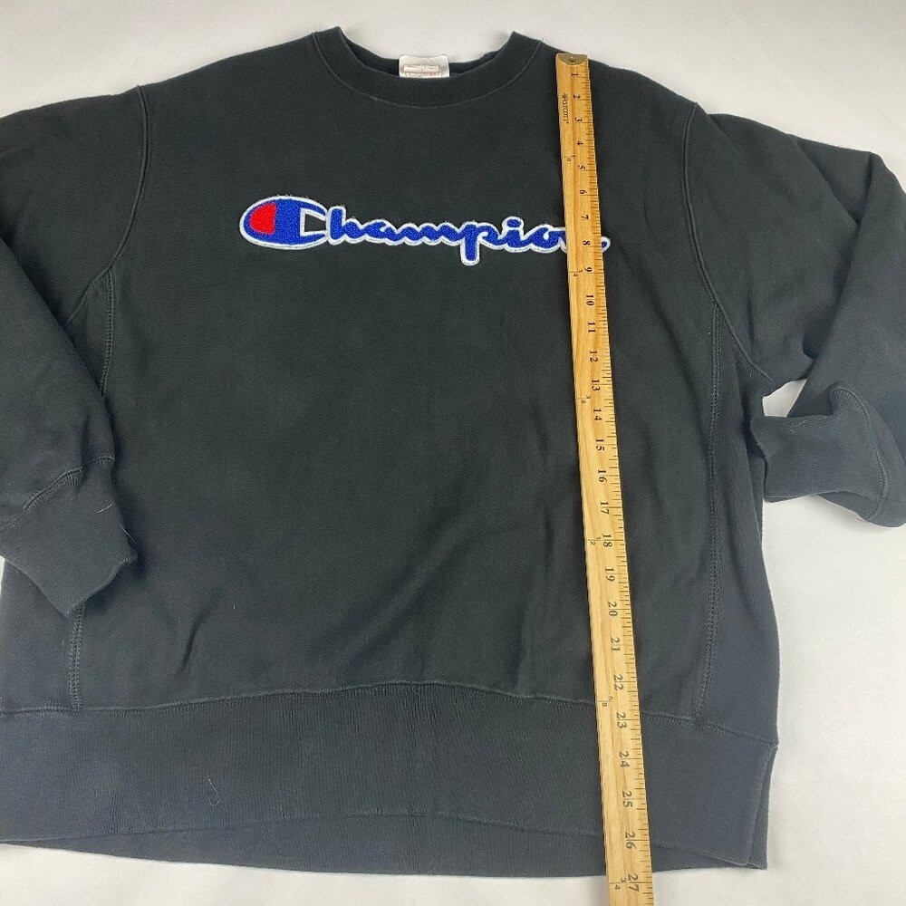 Champion Reverse Weave Crewneck Sweatshirt Men’s Size Large Black