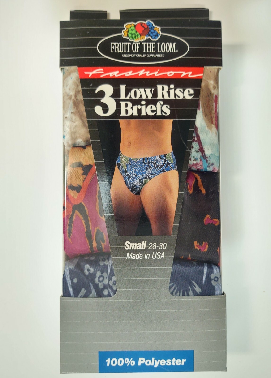 New Vintage Fruit of the Loom Men’s Low Rise Briefs 3-Pack Small 28-30 USA, NOS