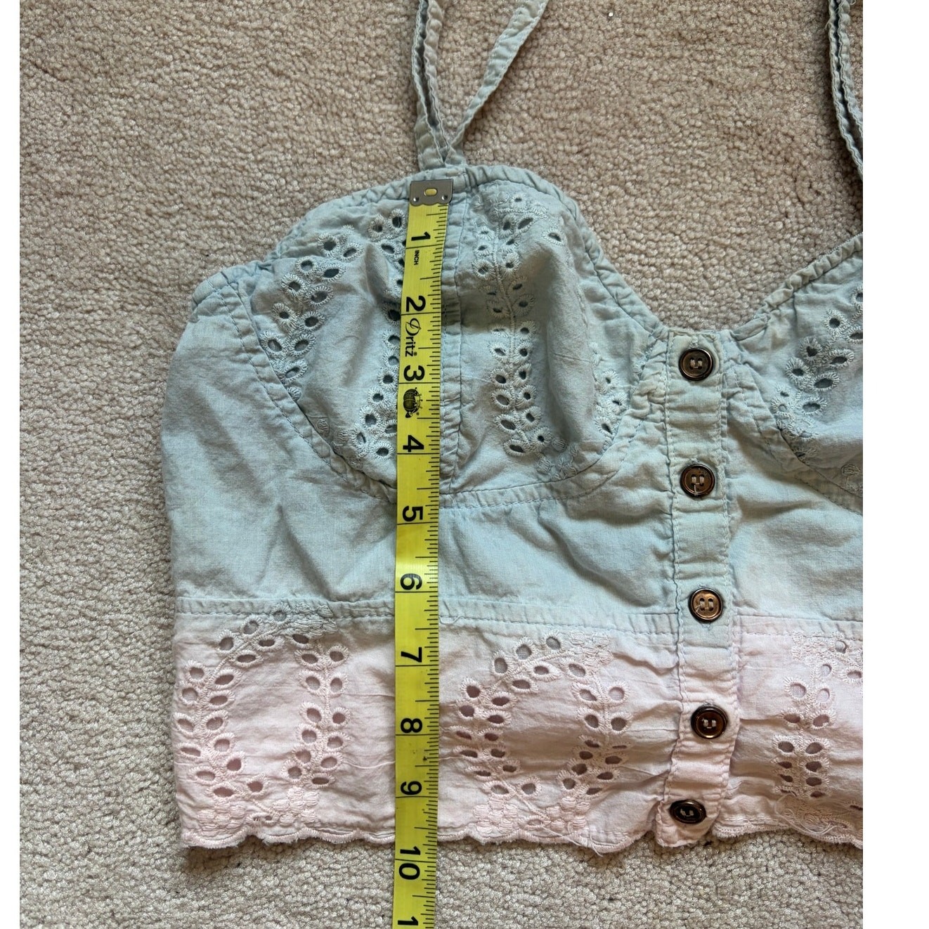 FUN & FLIRT Ombre Sphaghetti Strap Crop Top Size L