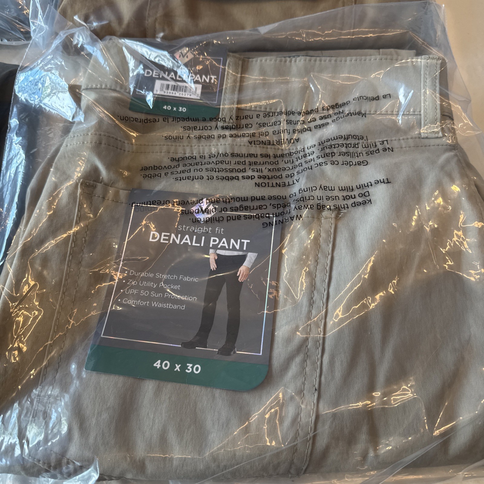 Denali Pant Straight Fit Stretch Fabric Zip Pocket UPF 50 Comfort Waistband