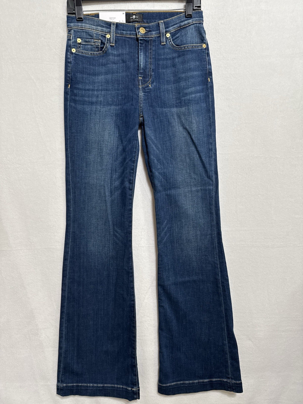 7 For All Mankind Dojo Jeans Womens 28 Blue Flare Leg Denim Trouser 7U451912 NWT