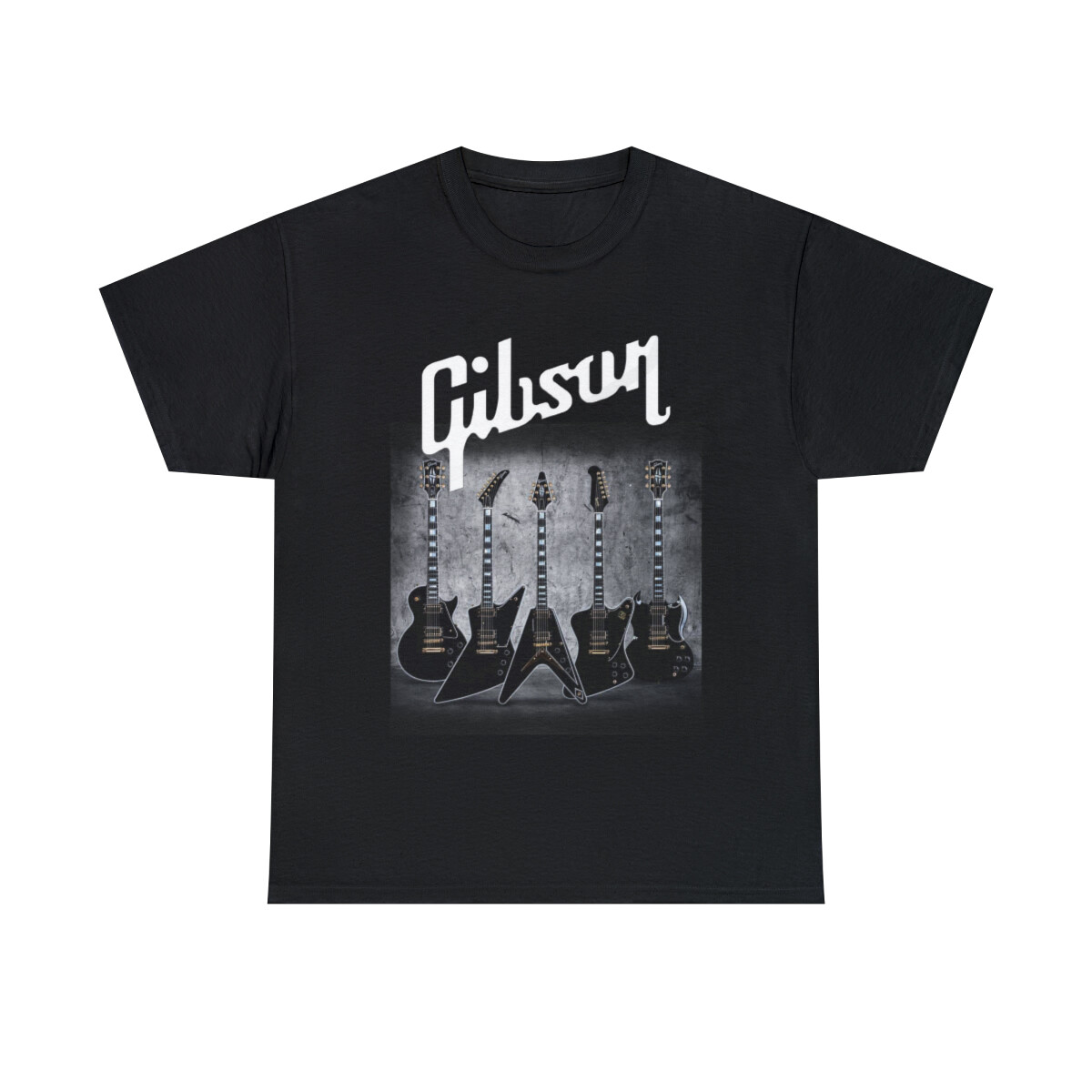 Gibson Black Beautiful Guitars Short Sleeve Tee