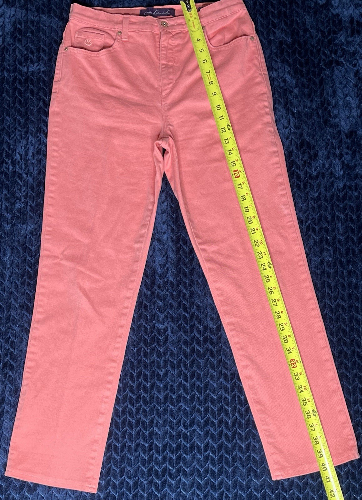 Gloria Vanderbilt Women’s Denim Jeans Amanda Size 10 Pink Made In Sri Lanka Used