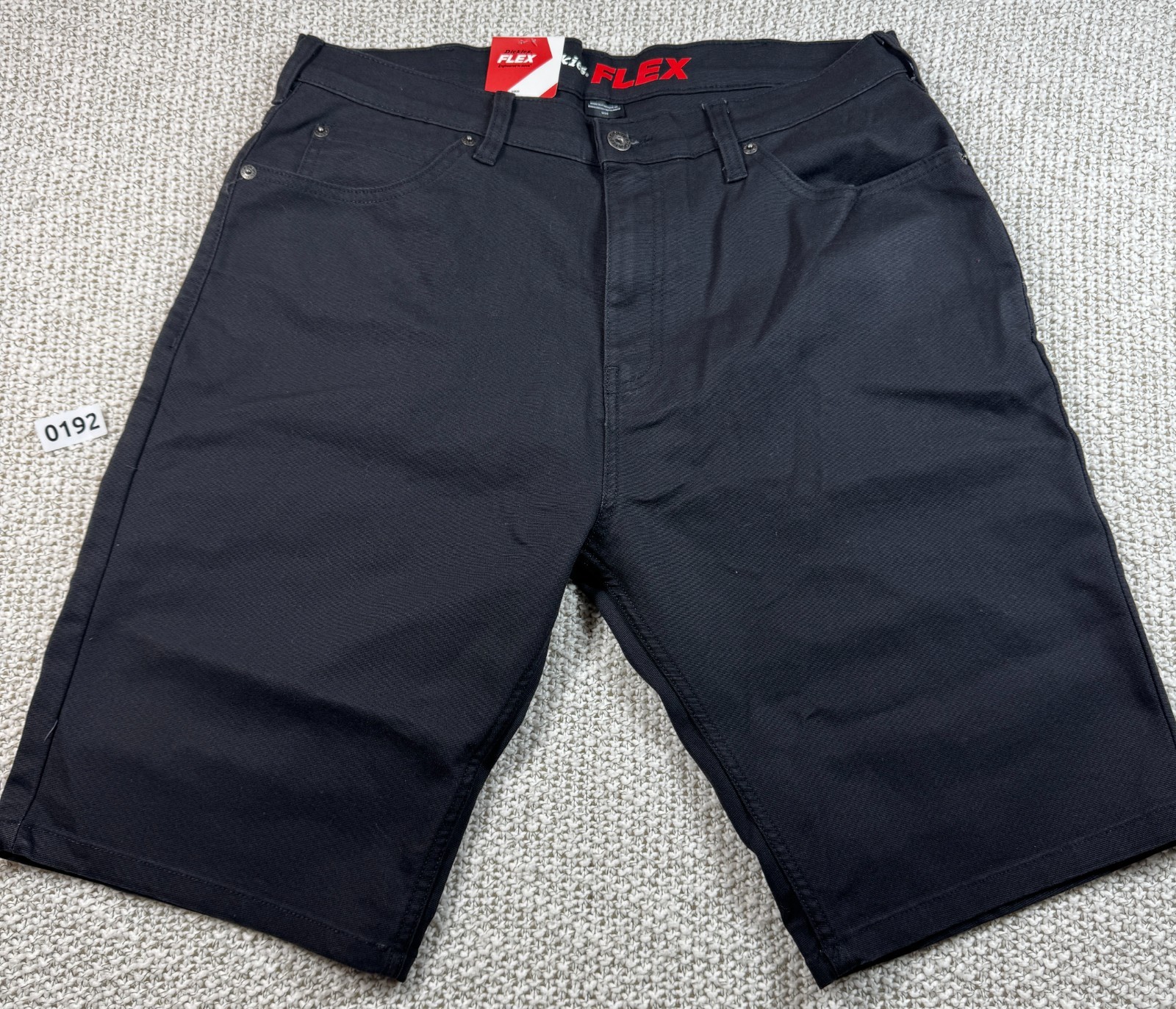 Dickies FLEX Duck Shorts Men’s 34 Black Stretch Work Casual NWT A87LPBLK 0192