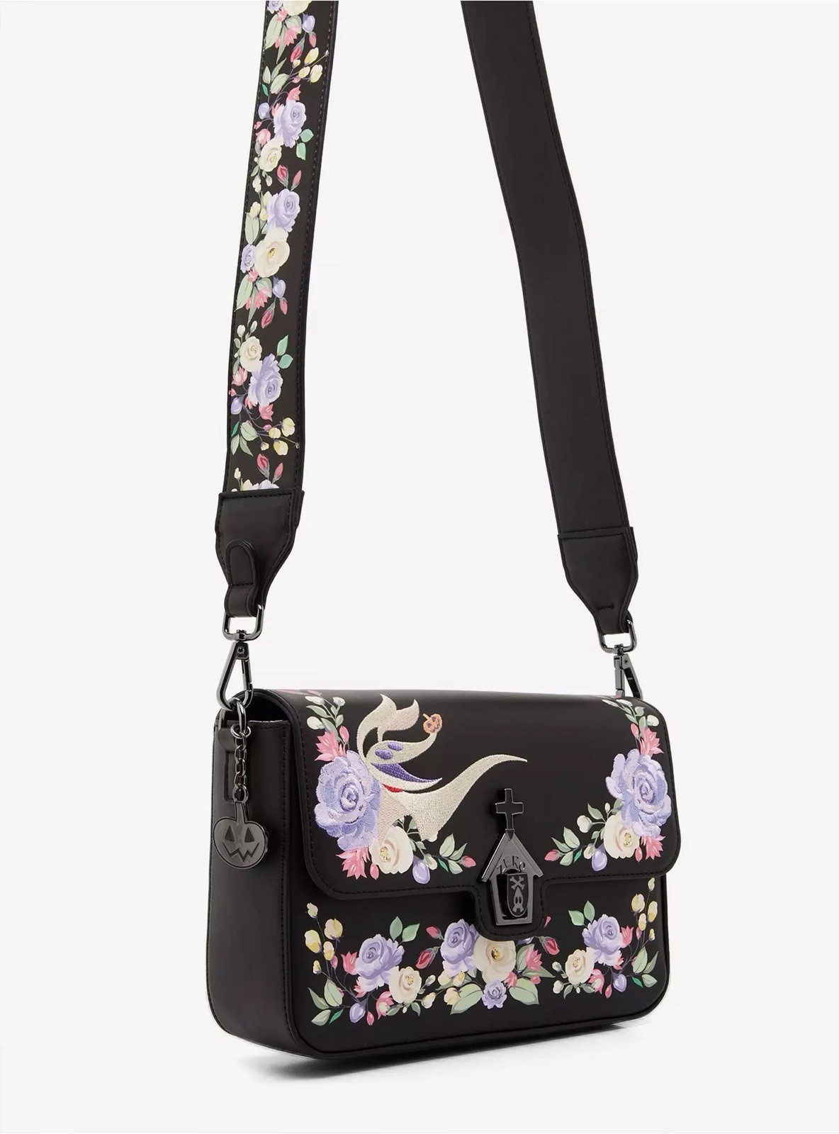 NWT Loungefly Disney The Nightmare Before Christmas Floral Zero Crossbody Bag