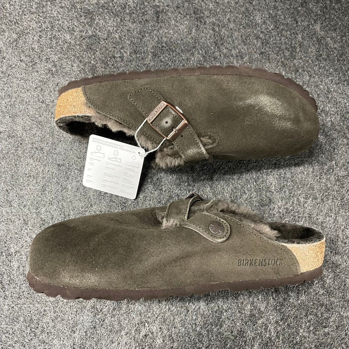 BIRKENSTOCK Boston Shearling Clog Unisex Size US M6/W8 Mocha