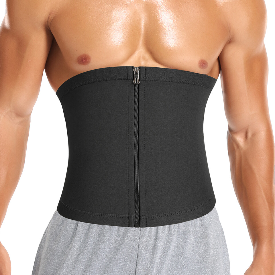 Men’s Waist Trimmer Sauna Belt Sweat Band Wrap Body Shaper Fat Burner Shapewear