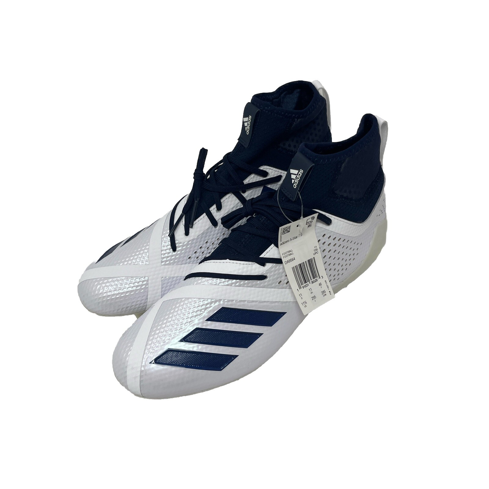 adidas Adizero 5 Star 7.0 SK Football Cleats – White/Blue – DA9564 – Sz: 11.5