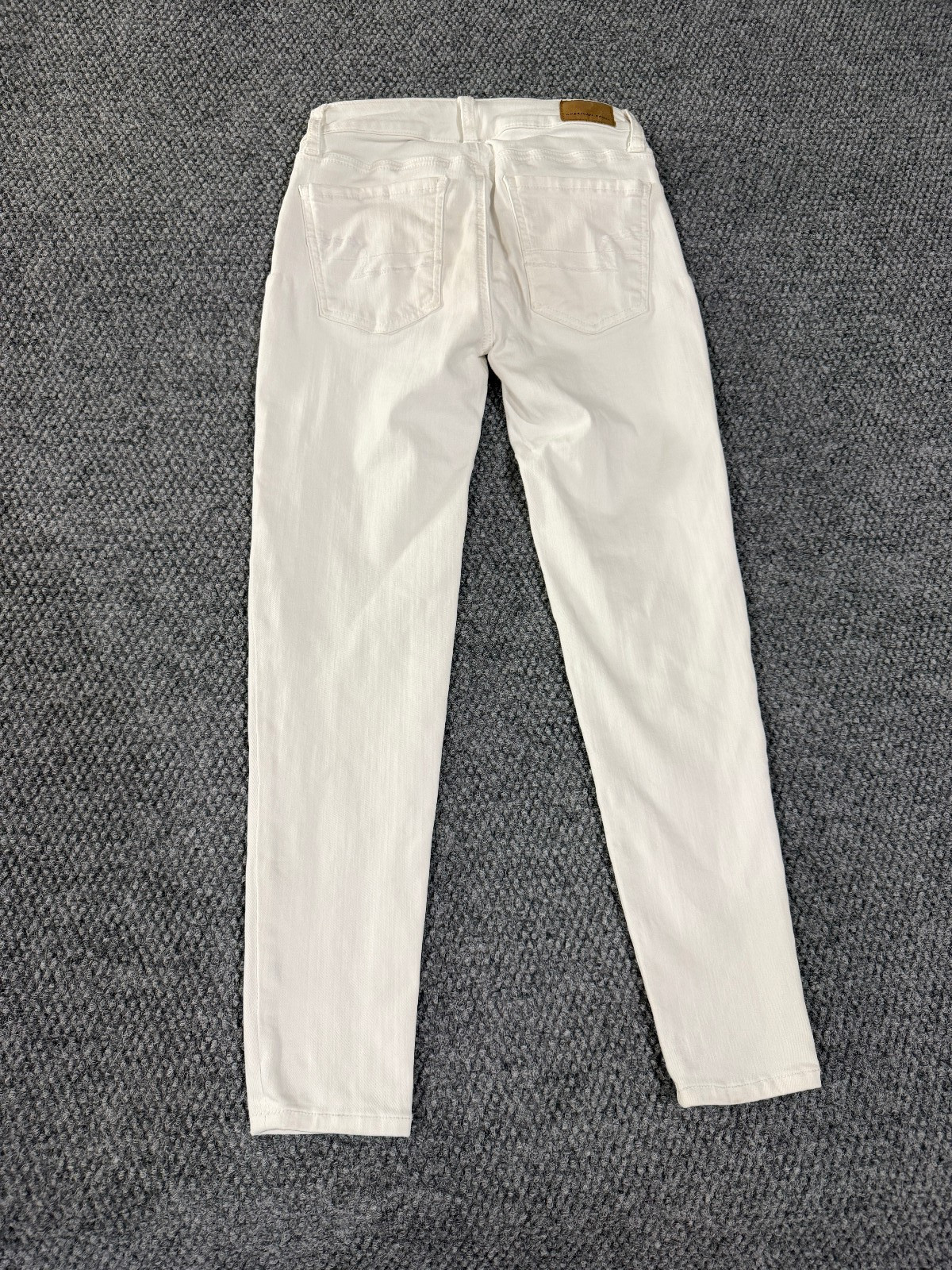 American Eagle jegging womens 00 X Short white skinny stretch denim