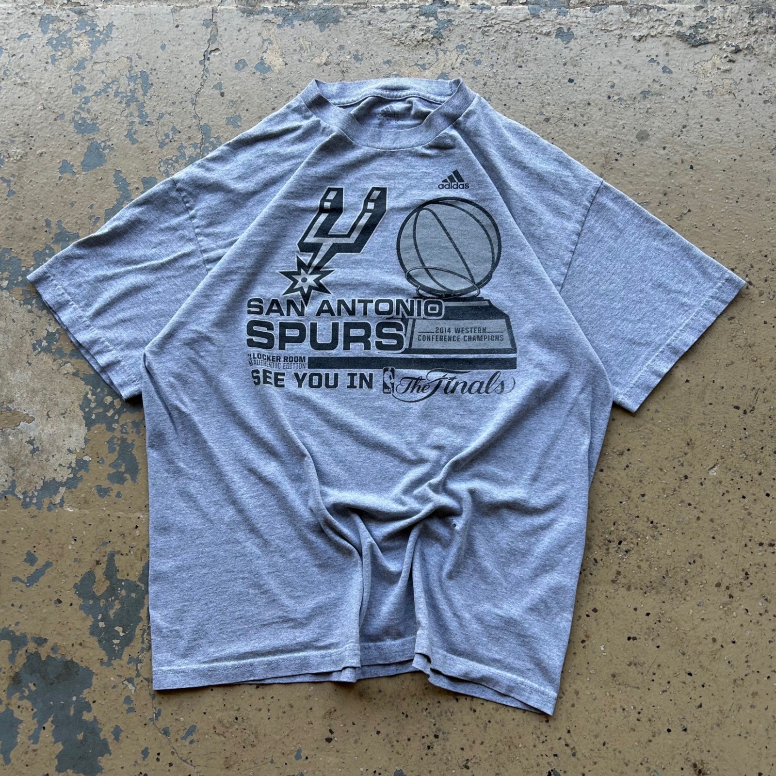 Adidas NBA San Antonio Spurs 2014 Western Conference Champions T-Shirt Mens XL