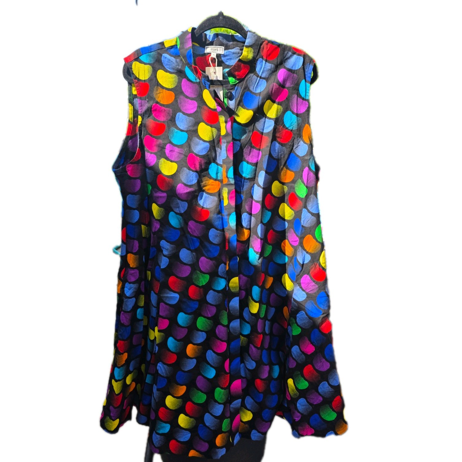 ZURI Kenya Dress Pockets Circle Back Size XL Sleeveless Button Down