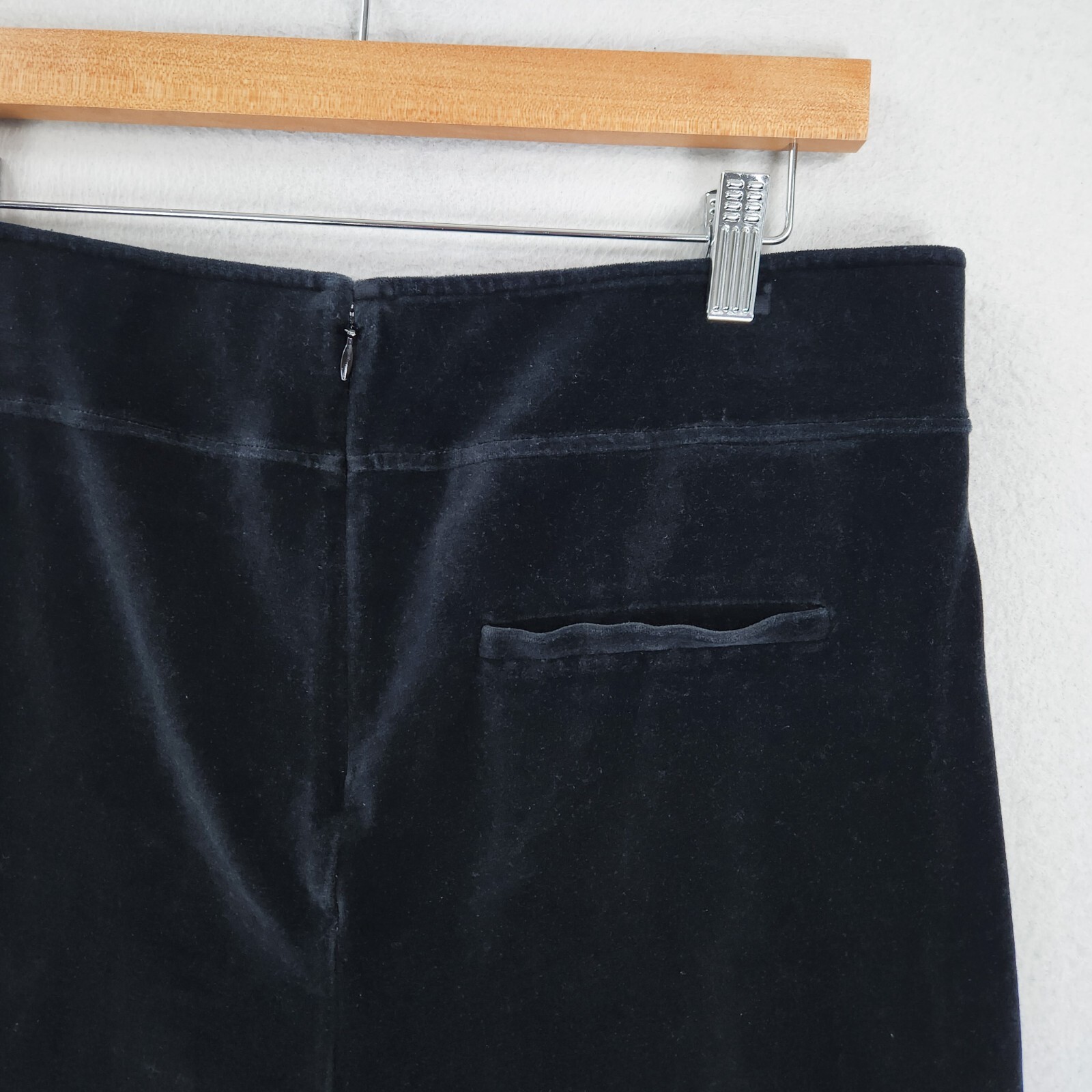 J Crew Pants Womens Extra Large Black Velvet Mario Bellucci Italian Skinny Leg