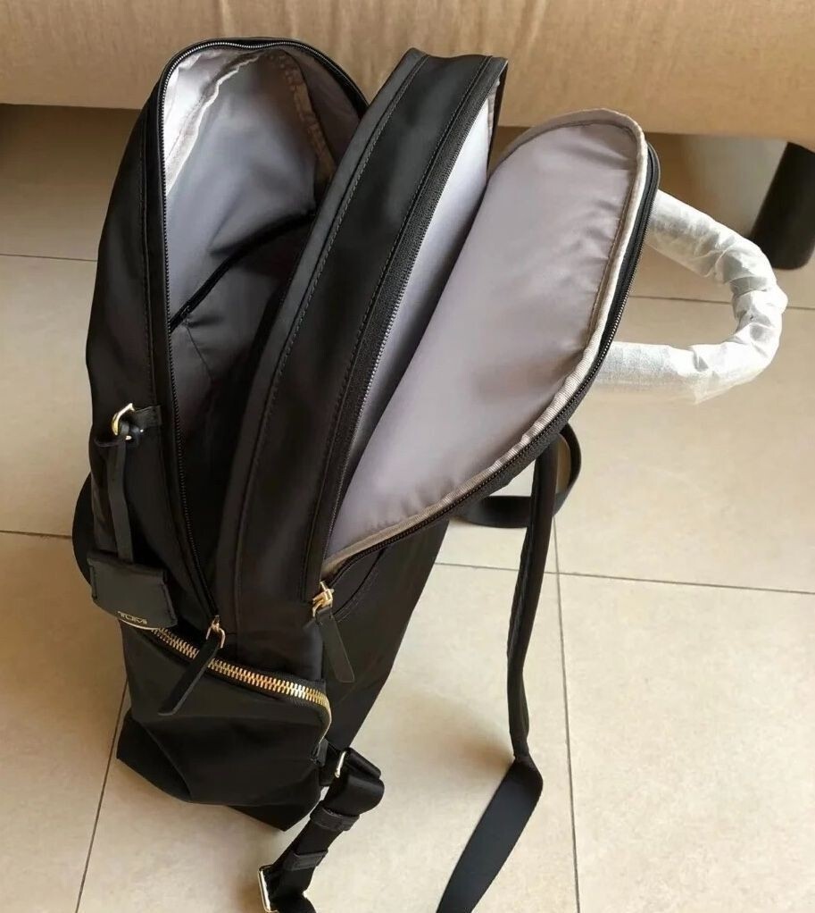 TUMI Voyageur Backpack Carson Black Nylon & Leather Ladies’ Bag New outlet
