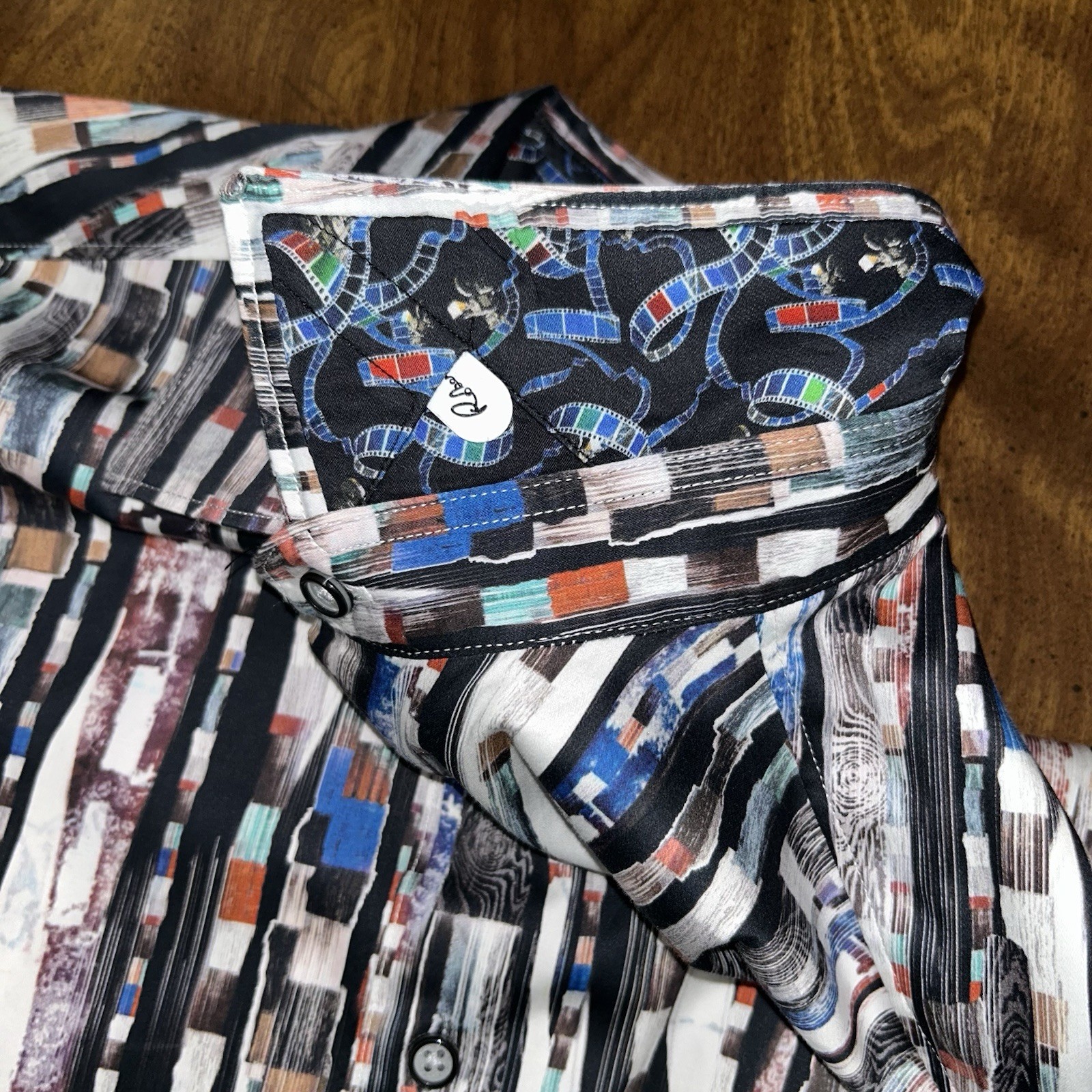 Robert Graham Knowledge Wisdom Truth Men’s Large Multicolor Abstract Print Shirt