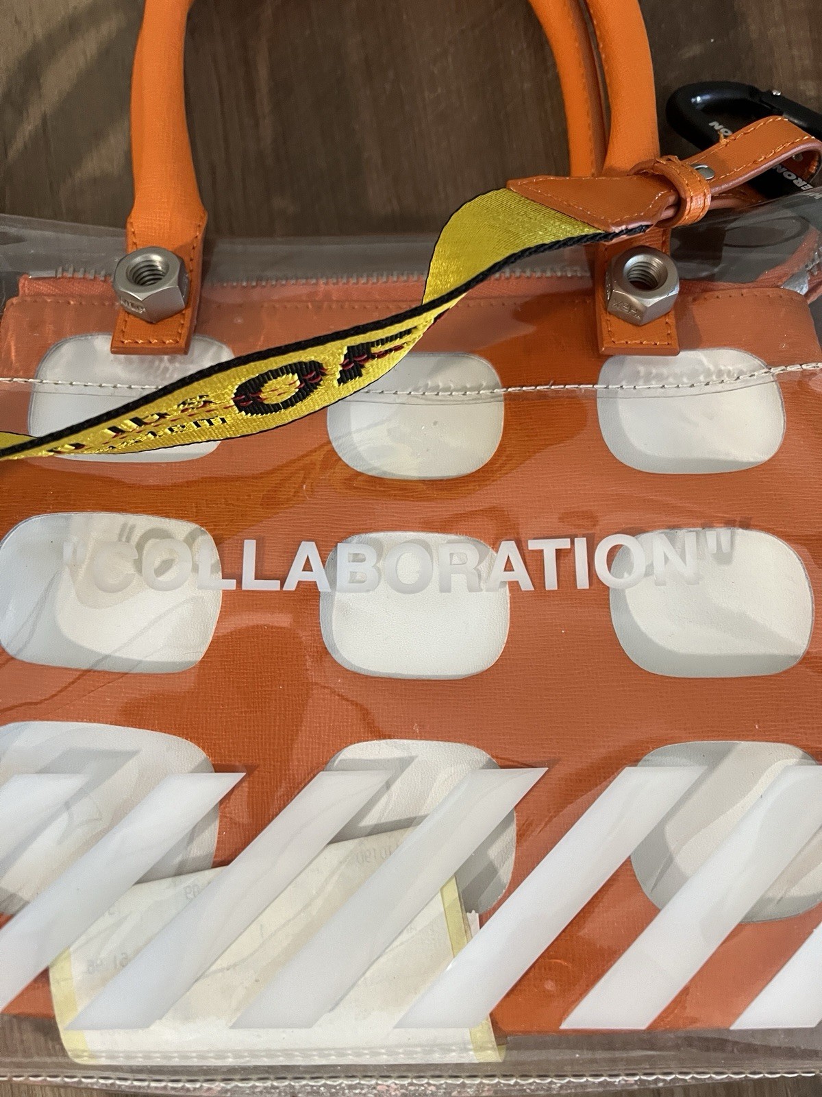 Off-White X Heron Preston “Collaboration” PVC Handle Handbag