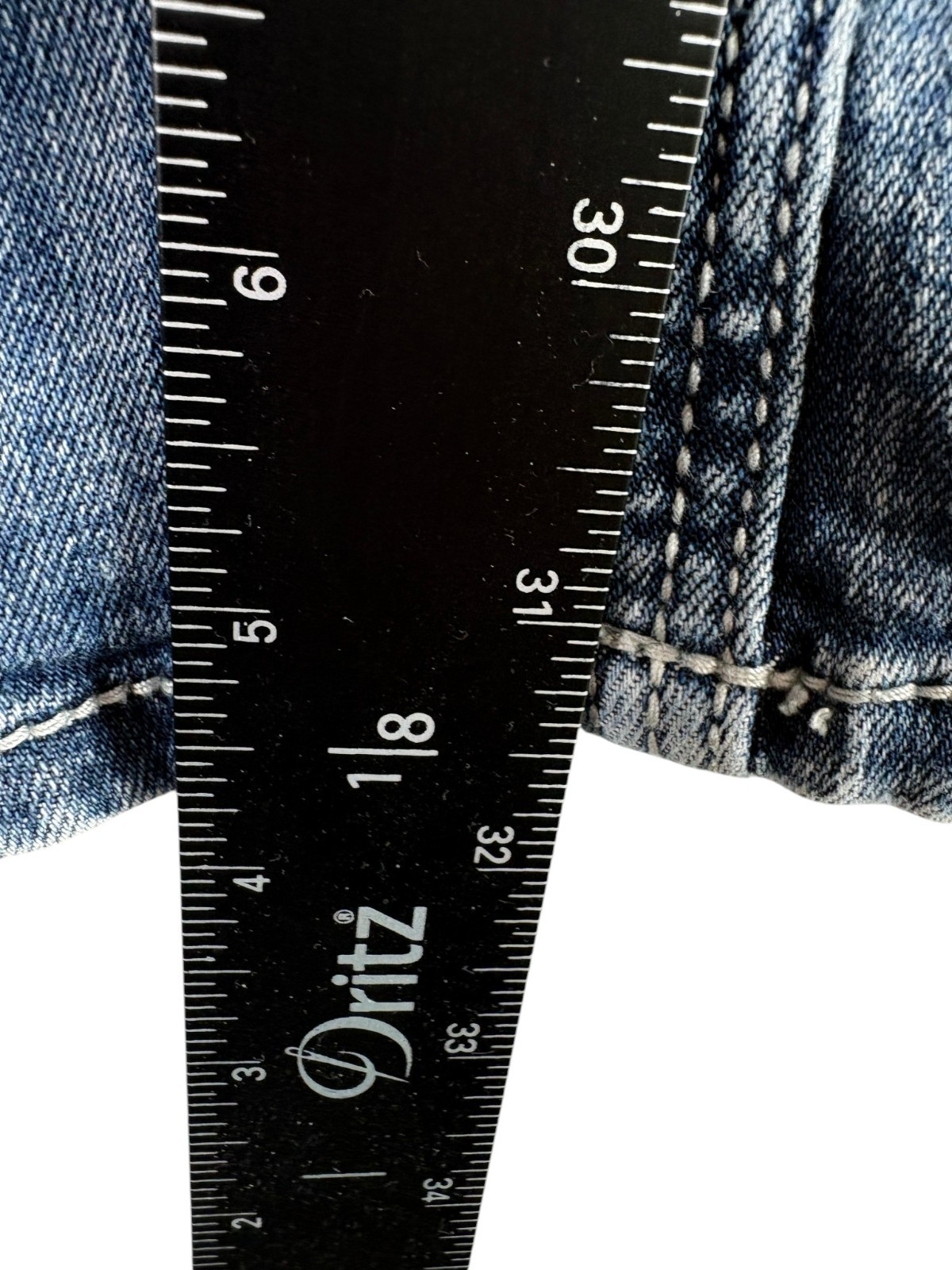 Buckle Salvage Anarchy Straight Regular Fit Jeans Mens 36 Blue Whiskering Denim