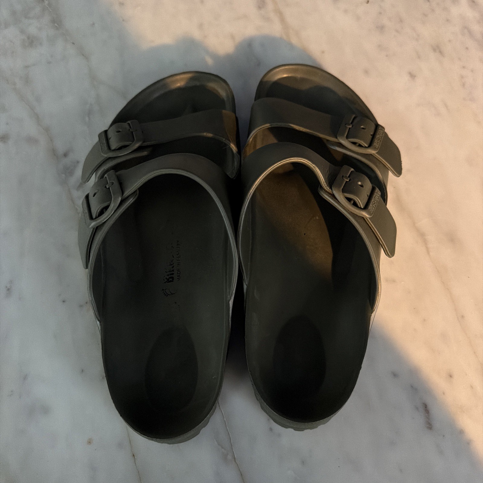 Birkenstock Men’s Arizona Essentials EVA Sandals Green Rubber Size 44 US 11