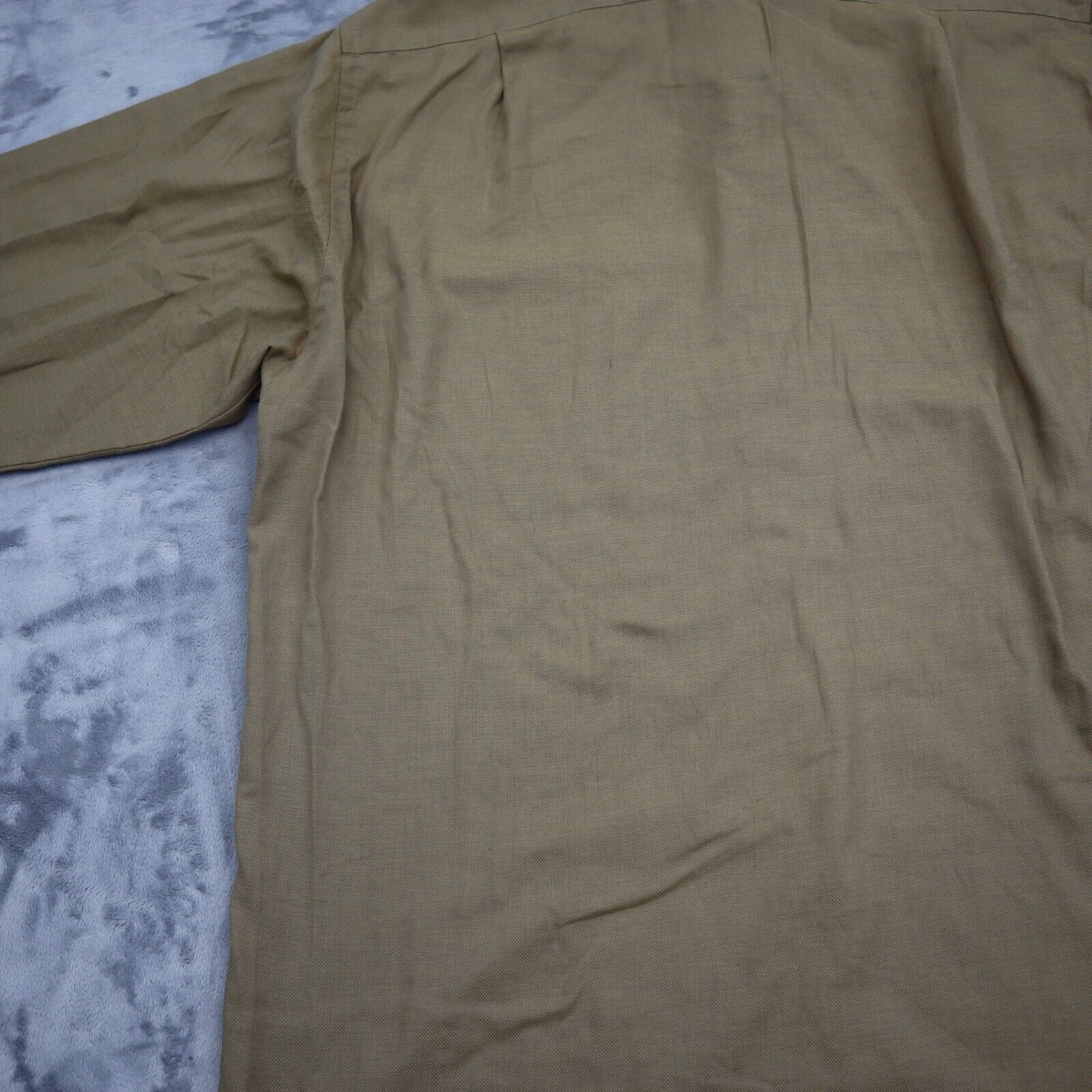 John Henry Shirt Mens 32 Brown Long Sleeve Point Collar Barrel Cuff Dress Shirt