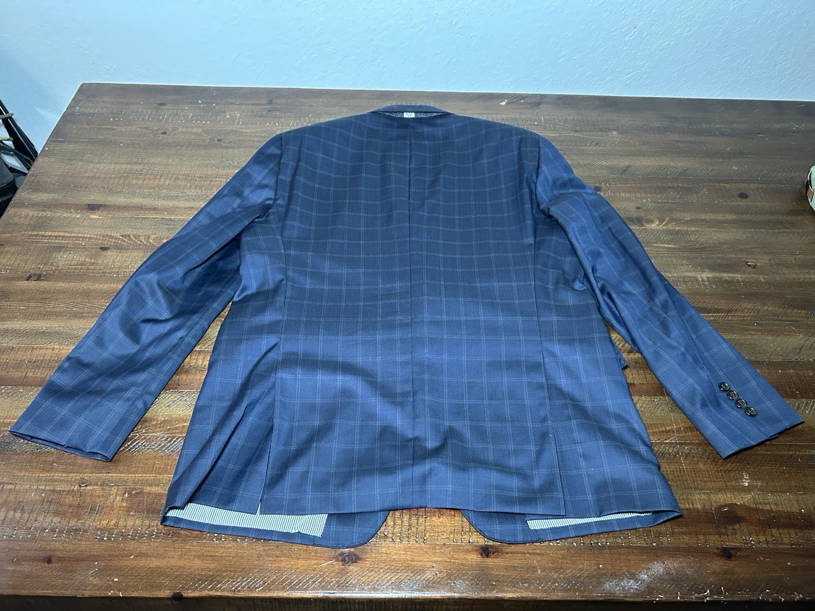 todd snyder Navy Mayfair Fit Blazer Suit Jacket 44R windowpane plaid wool Union