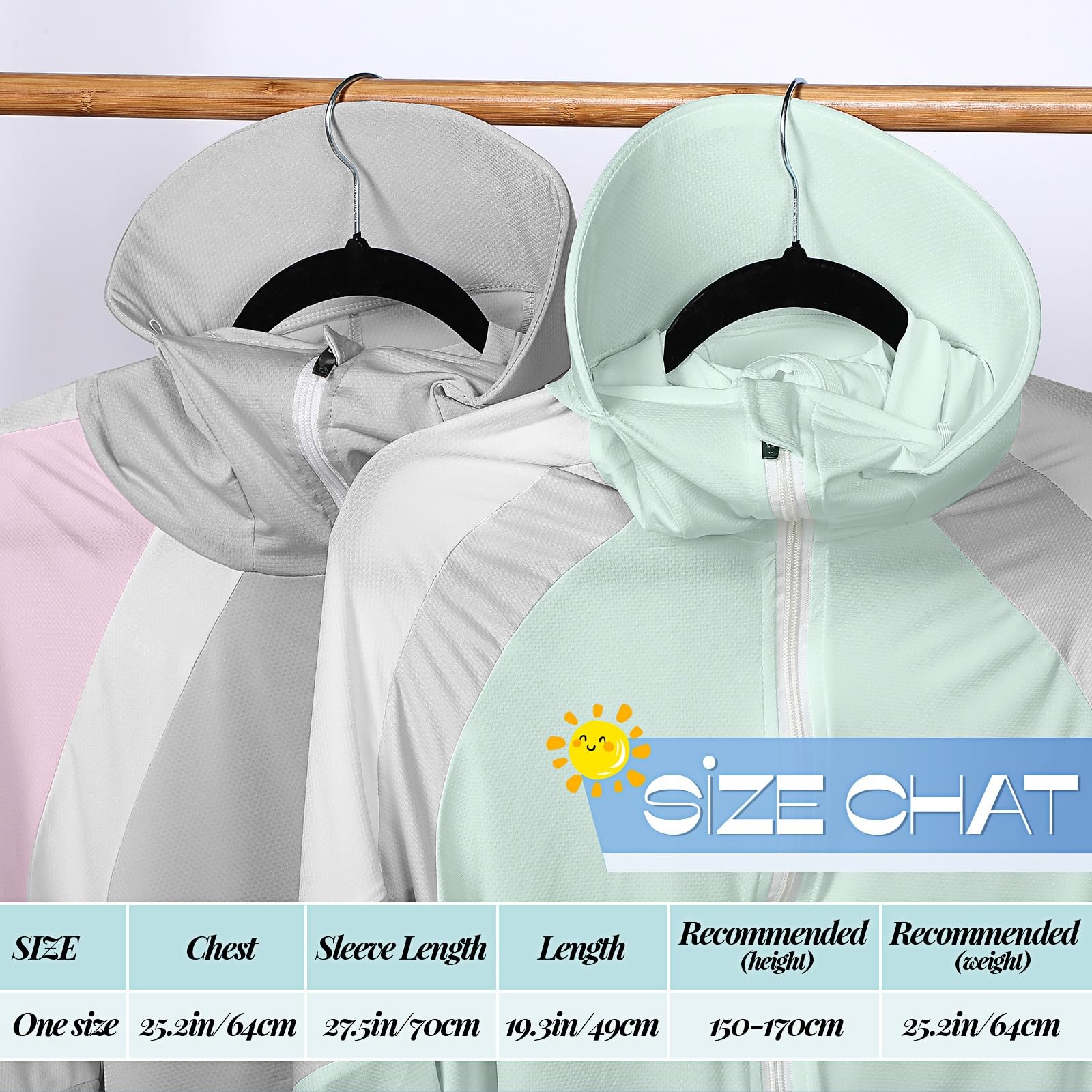 Hercicy 2 Pcs Women’s Sun Protection Jacket Hoodie with UPF 50+ Lightweight F…