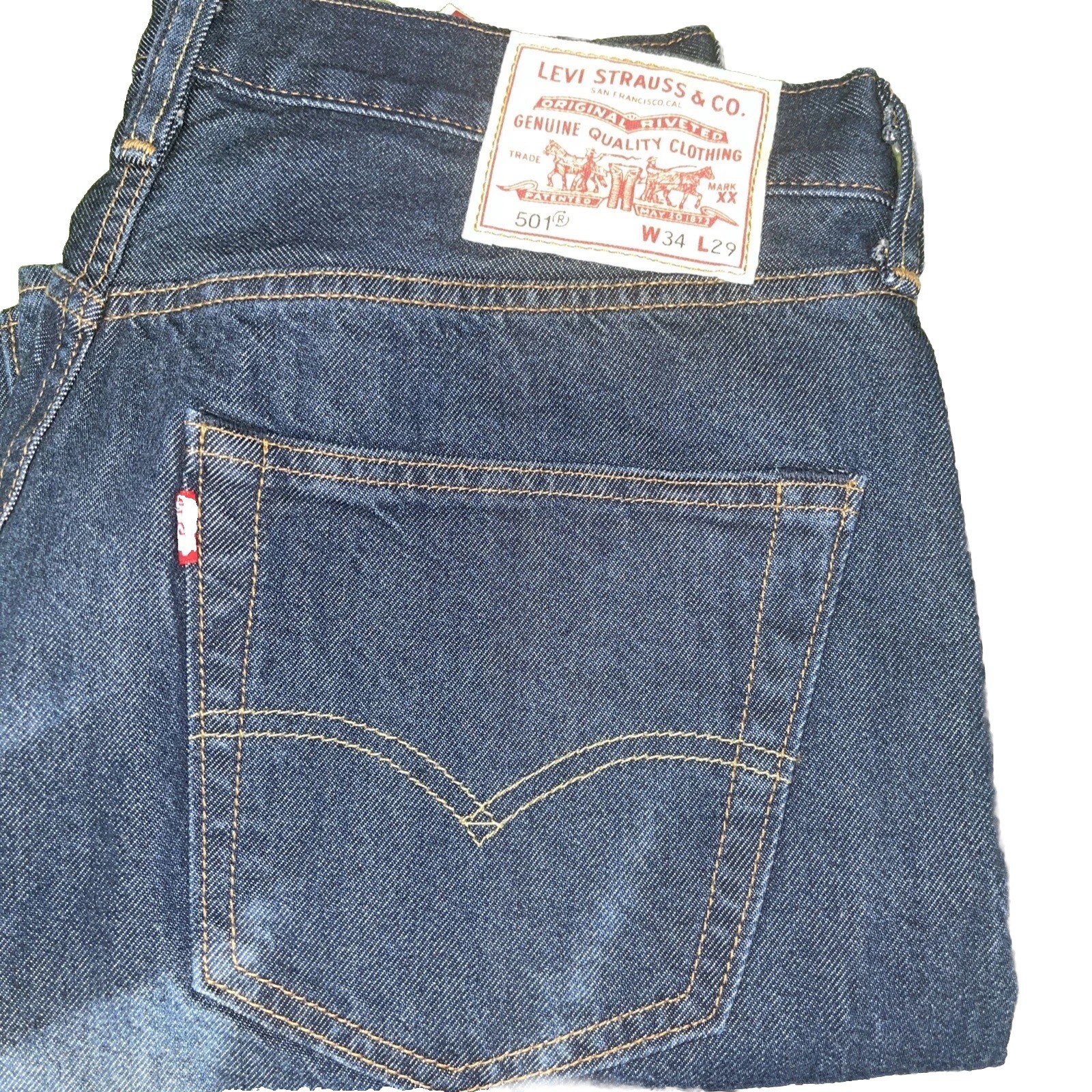 Levi CIRCULAR 501 ORIGINAL FIT, 34X29 WhIte label