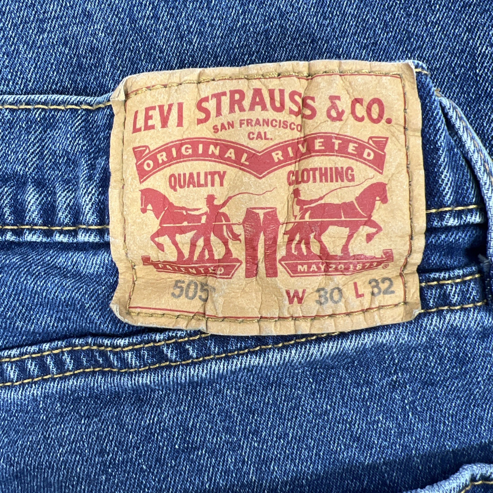 Levi‘s 505 Straight Blue Denim Casual Jeans Size 30