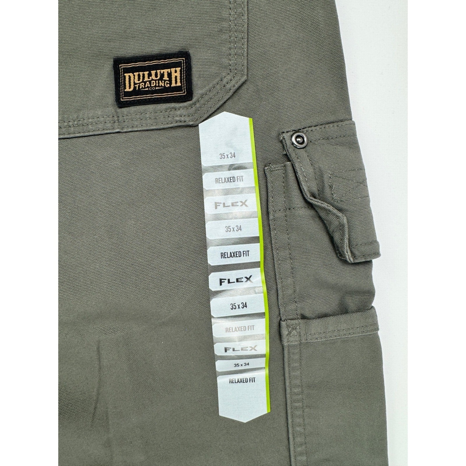 Duluth Trading Co Fire Hose Ultimate Cargo Pants Relaxed Fit Gunmetal Grey 35×34